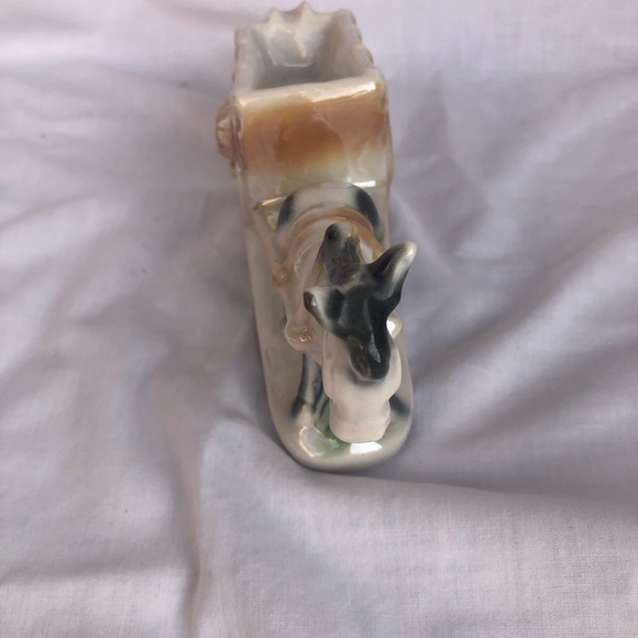 Vintage Juan Valdez Coffee Bean DONKEY & CART Brazil Porcelain Figurine - Picture 3 of 7